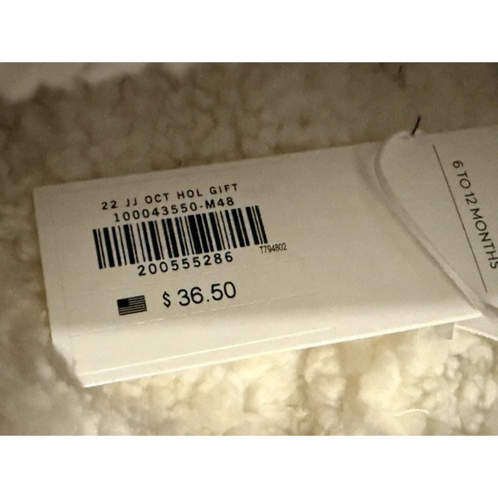 NWT Janie and Jack Baby Trapper‎ Hat Plaid Sherpa Lined 6–12 Months Ear Muff